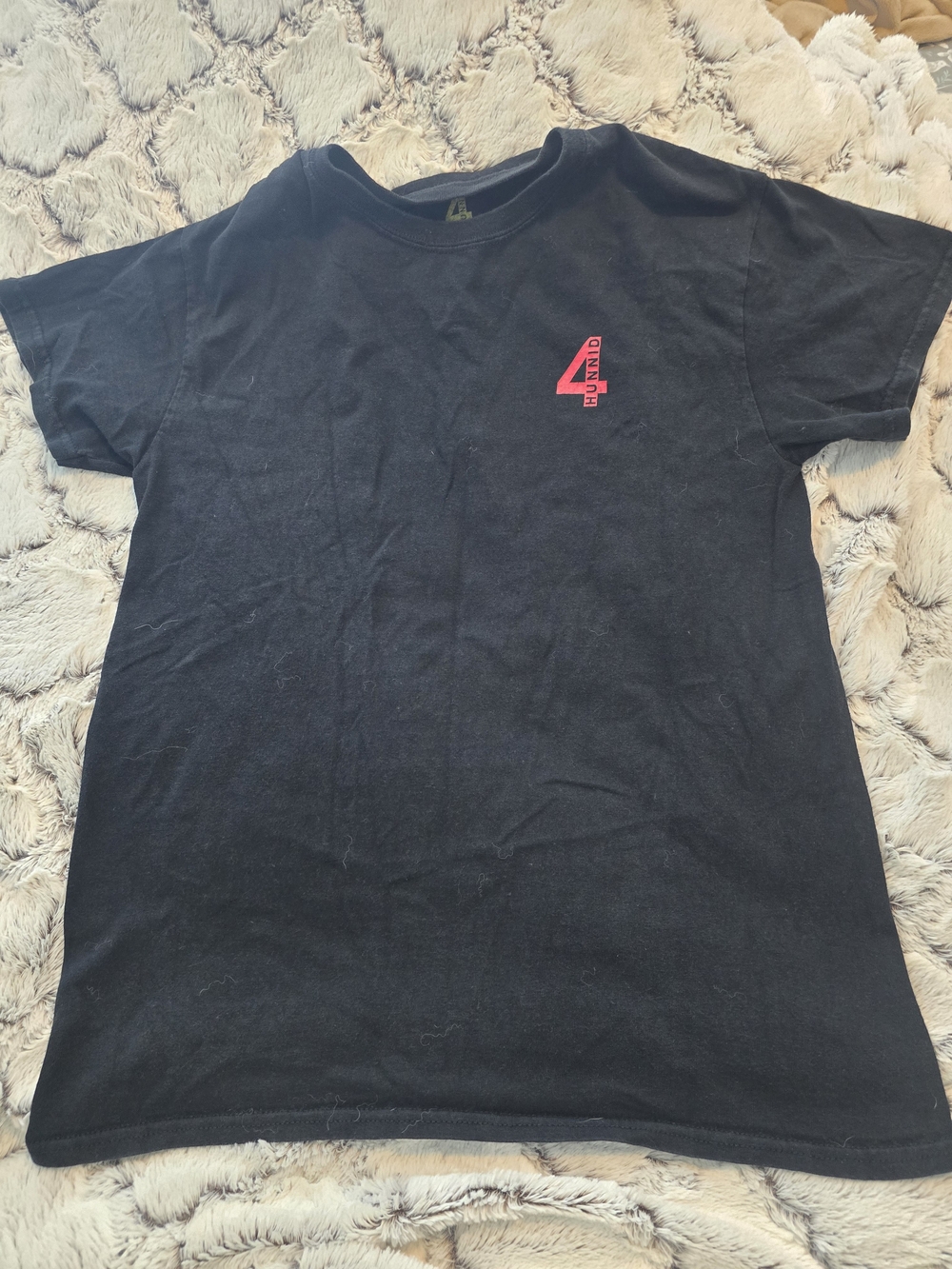 4 Hunnid Street Wear Black Graphic Tee Sz S Some Wear